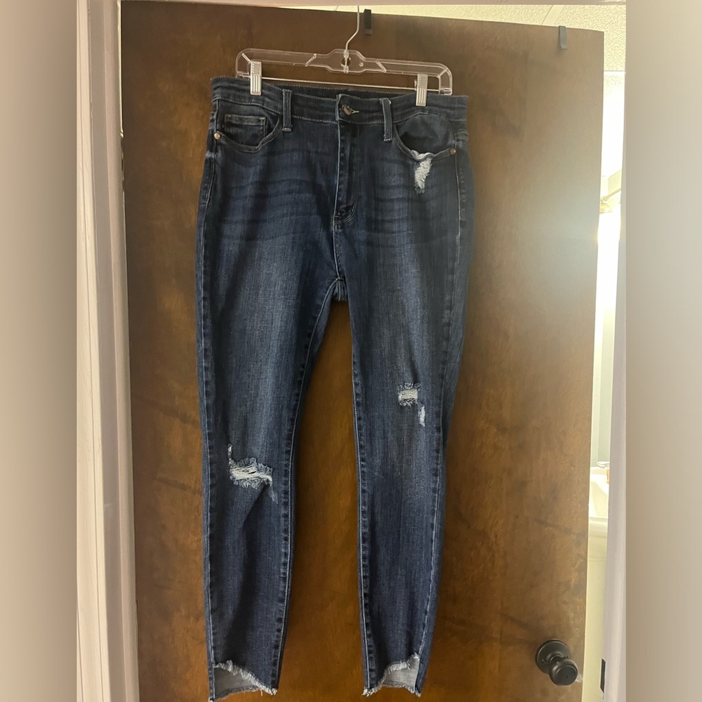 Judy Blue Jeans, distressed, size 32/15, NWOT